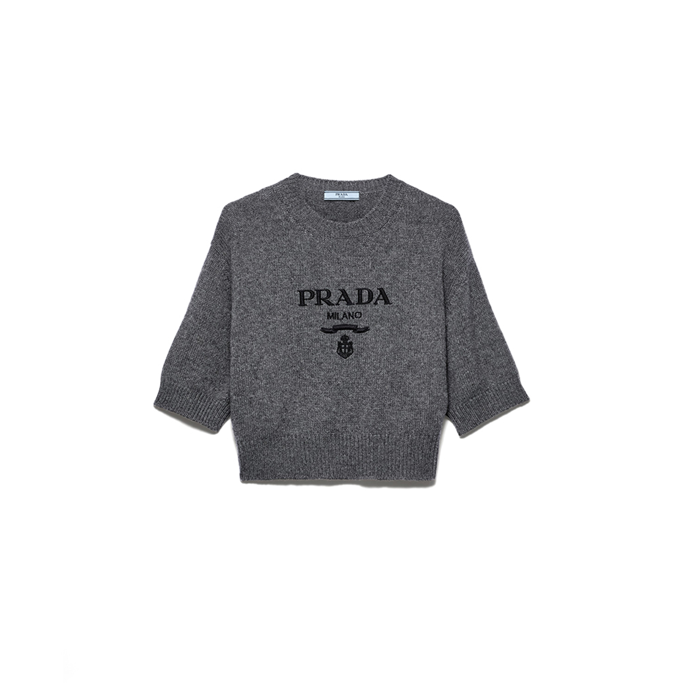 PRADA WOOL AND CASHMERE CREW-NECK SWEATER P24Z1U 